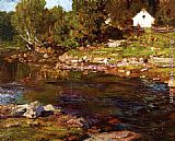 Edward Potthast Canvas Paintings - Souvenir of Canada